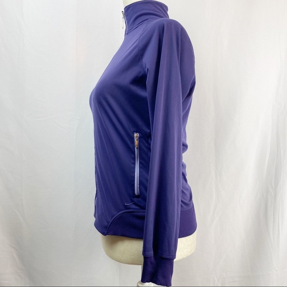 Nike Golf  Fit Dry Dark Purple Zip Up Track Jacket - Picture 2 of 6